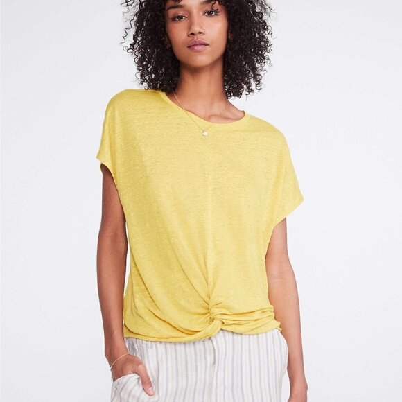 Women's Lou & Gray Softserve Linen Twist Front Top - Picture 1 of 9